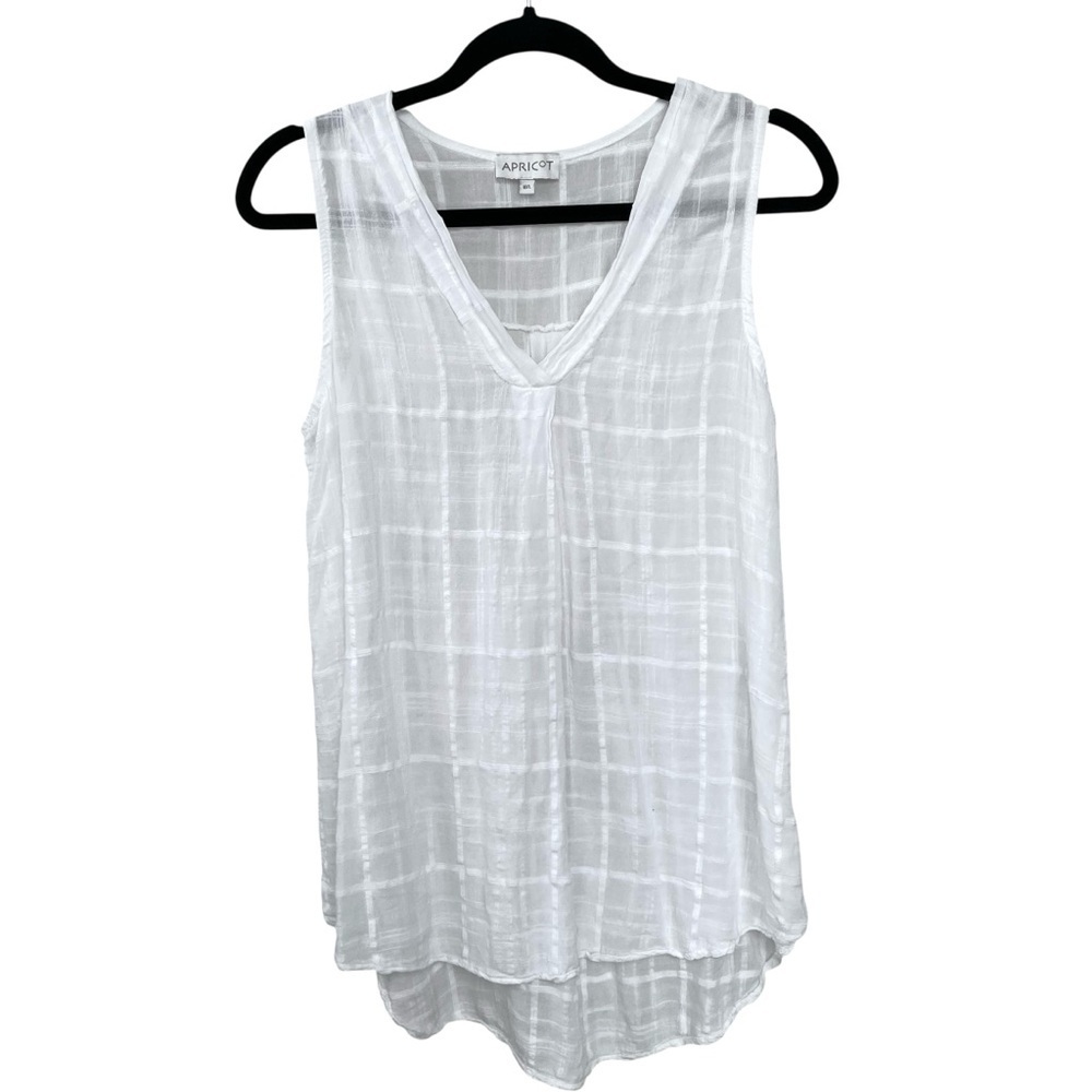 APRICOT White V-Neck Sleeveless Blouse M/L